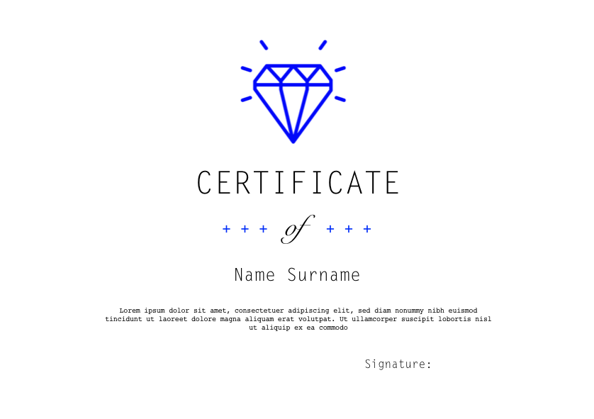Certificate 020