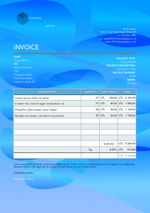 Invoice 015