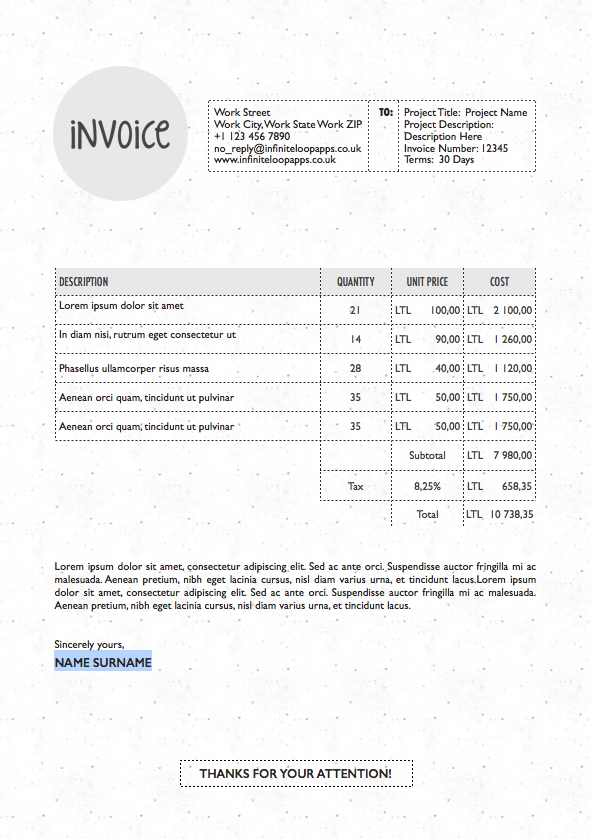 Invoice 018