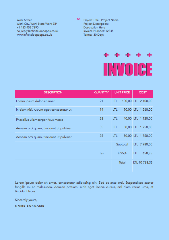 Invoice 016